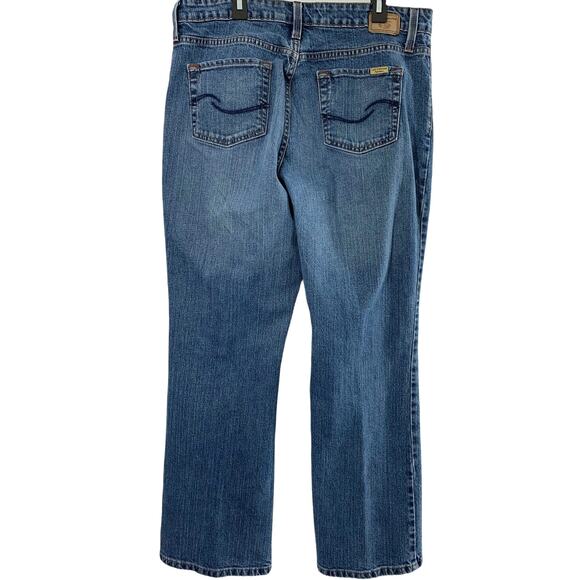 Levi Strauss Signature Jeans Misses 14 Short High Rise Bootcut Medium Wash Denim - Picture 3 of 7